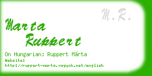 marta ruppert business card